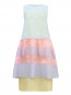 Платье-мини из шелка с узором и вышивкой Dondup  –  Общий вид