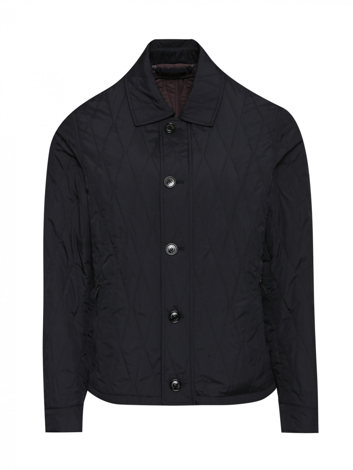 Куртка стеганая на молнии Ermenegildo Zegna  –  Общий вид  – Цвет:  Черный