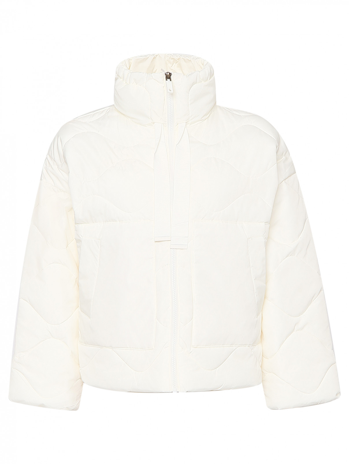 Стеганая куртка на молнии Max&Co  –  Общий вид  – Цвет:  Белый