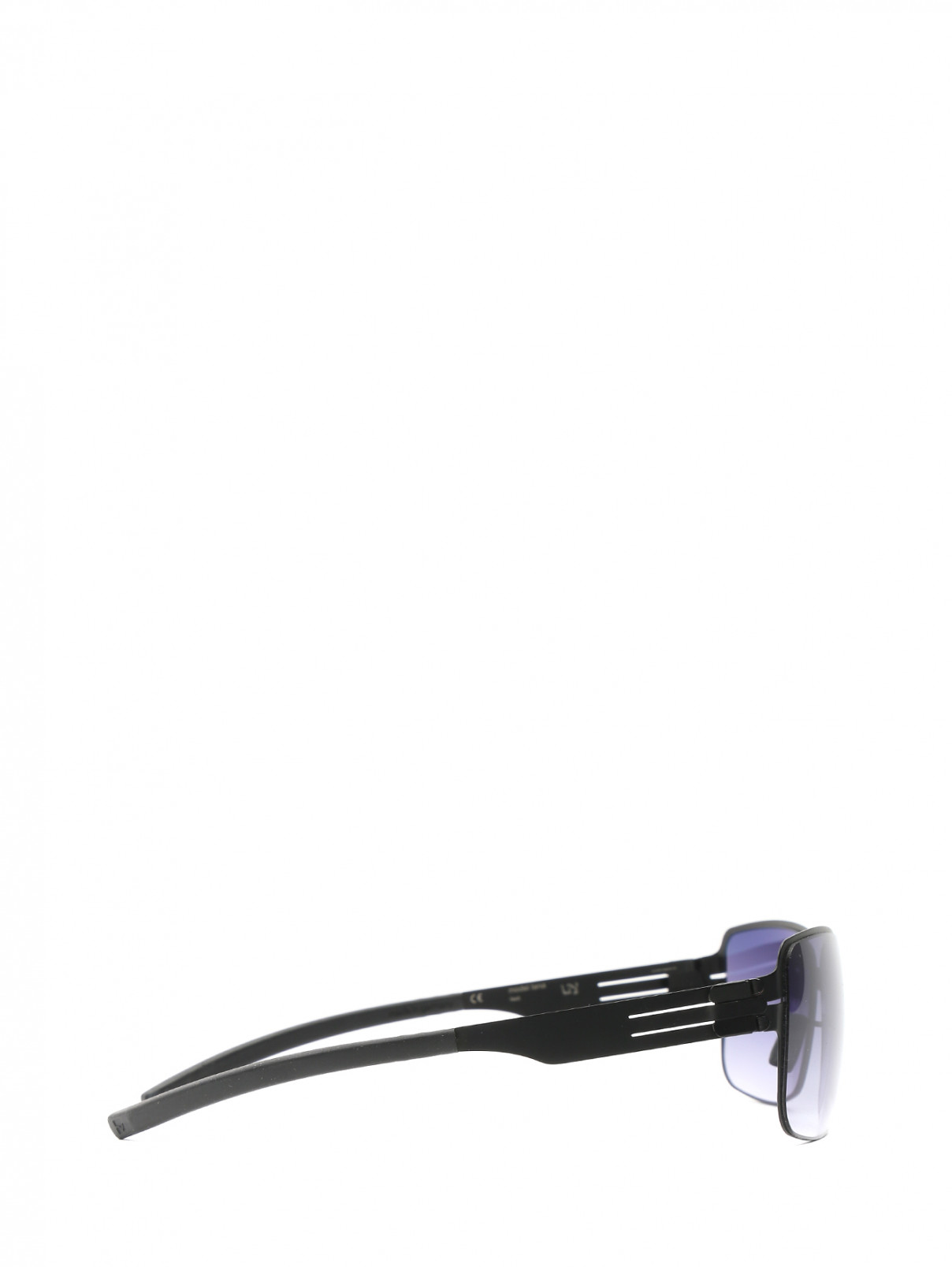 Солнцезащитные очки в металлической оправе ic! berlin  –  Обтравка2  – Цвет:  Черный