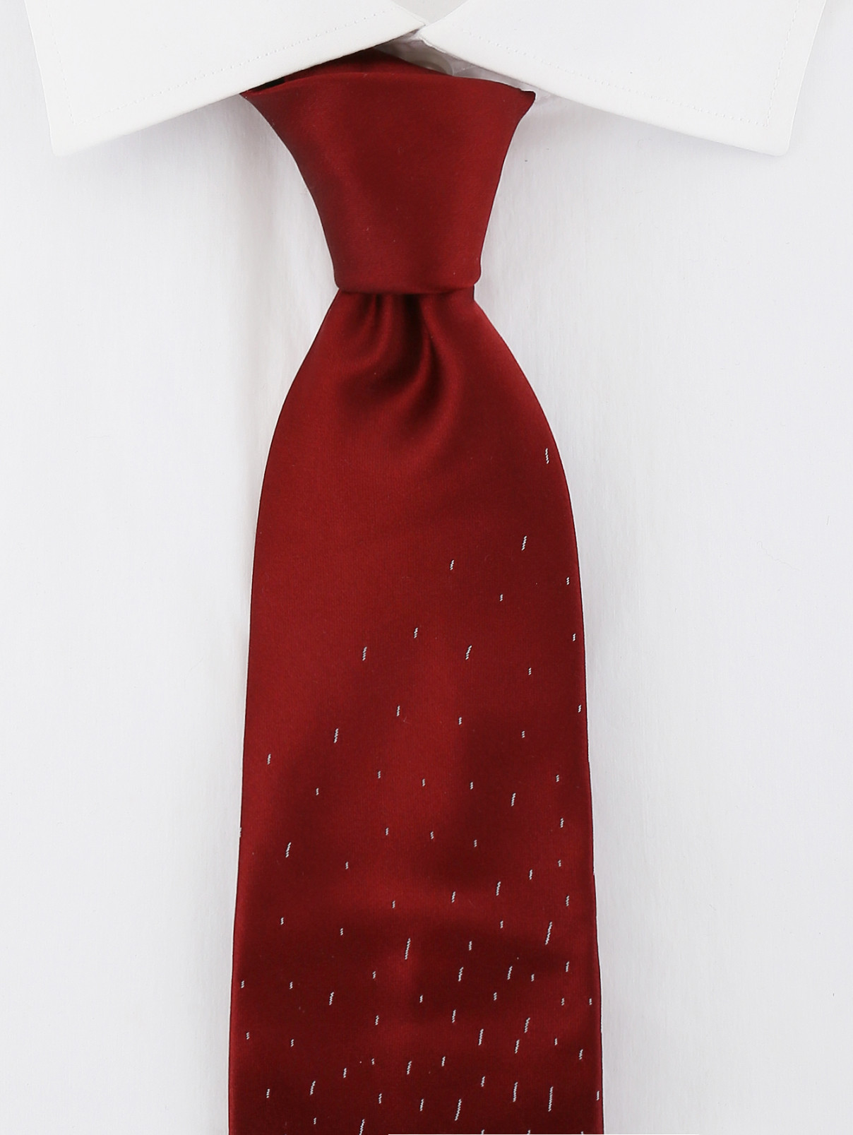 Галстук из шелка с узором Lanvin  –  Модель Общий вид  – Цвет:  Красный