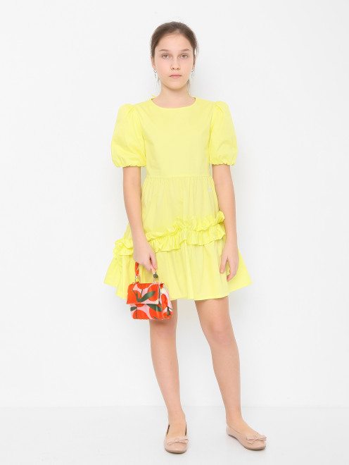 Платье из хлопка с завязками на спине MSGM - МодельОбщийВид