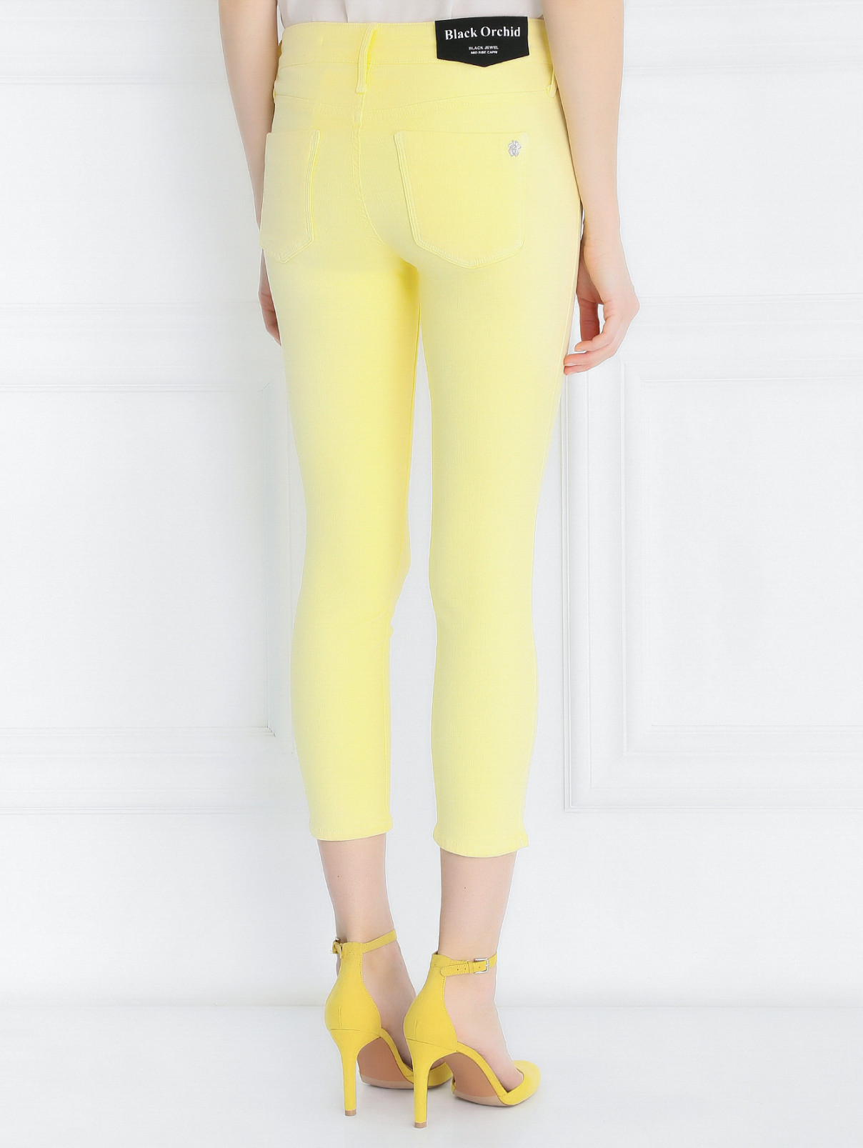 Укороченные джинсы узкого кроя Black Orchid  –  Модель Верх-Низ1  – Цвет:  Желтый