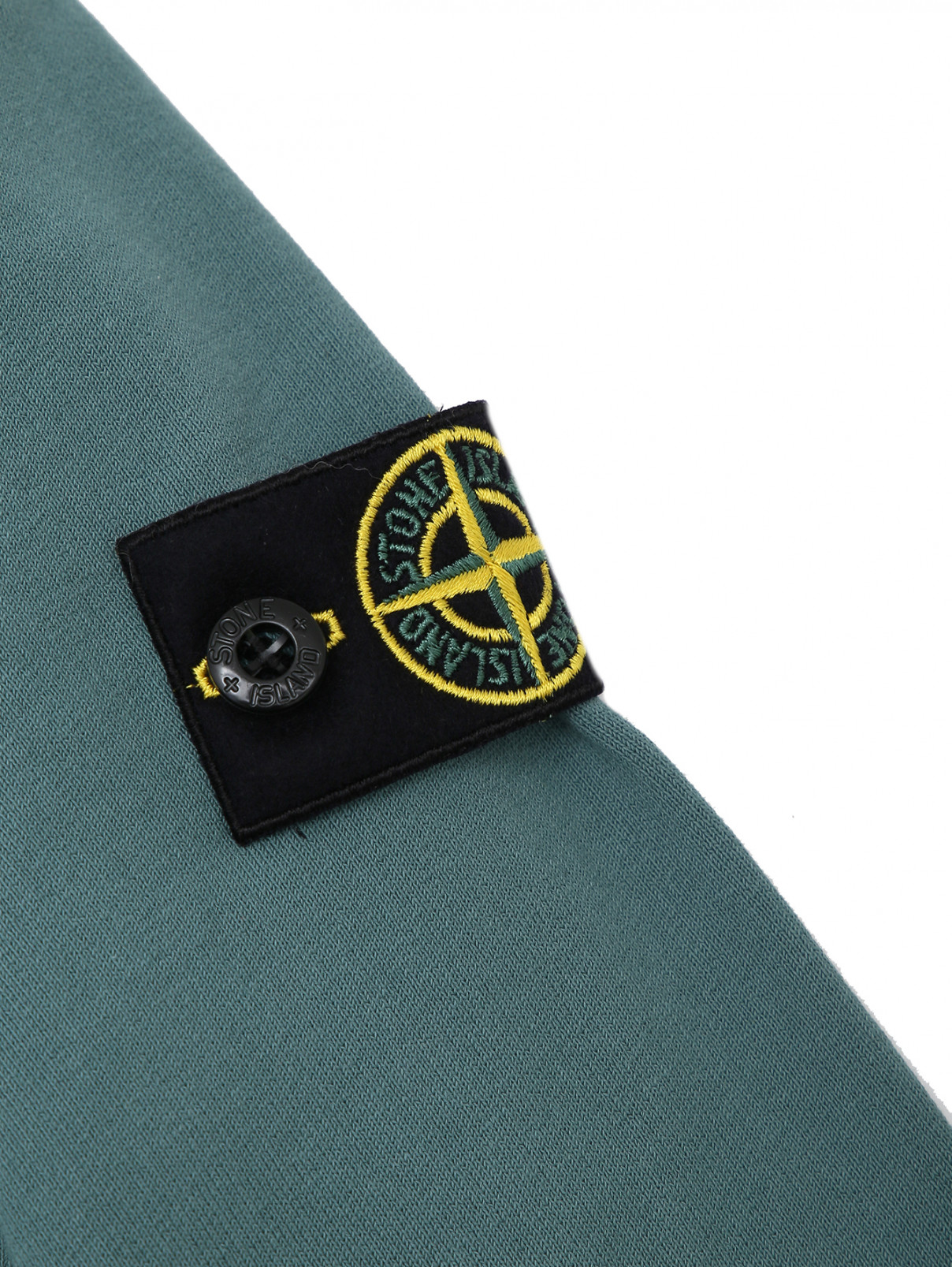 Толстовка на молнии с капюшоном Stone Island  –  Деталь1  – Цвет:  Зеленый