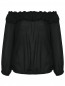 Блуза из шелка свободного кроя с открытыми плечами Luisa Spagnoli  –  Общий вид