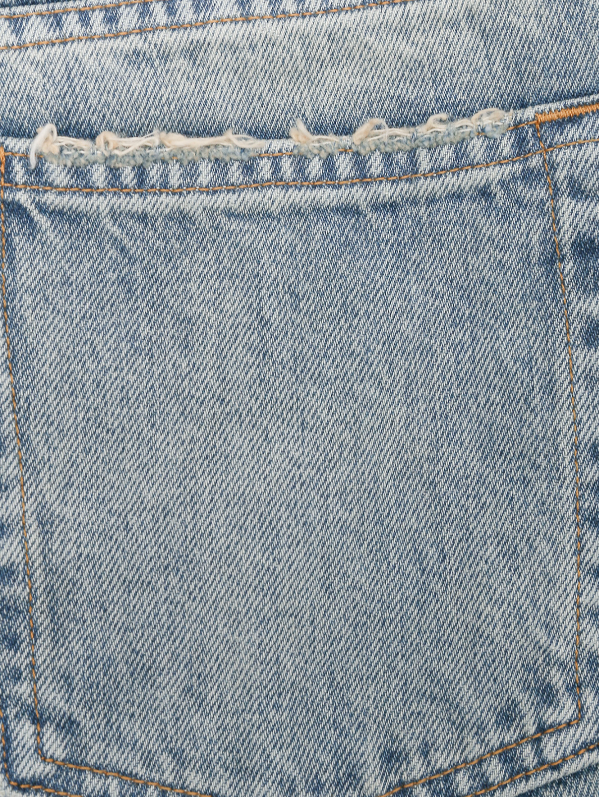 Укороченные джинсы из хлопка 3x1  –  Деталь  – Цвет:  Синий