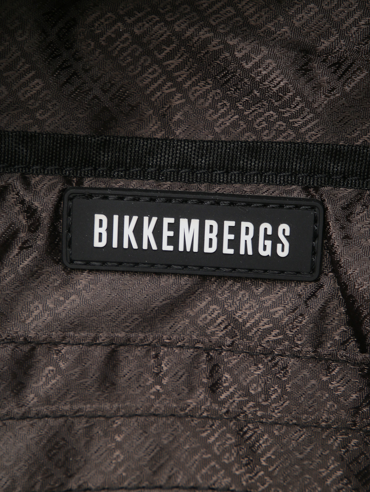 Рюкзак из текстиля с узором Bikkembergs  –  Деталь1  – Цвет:  Серый