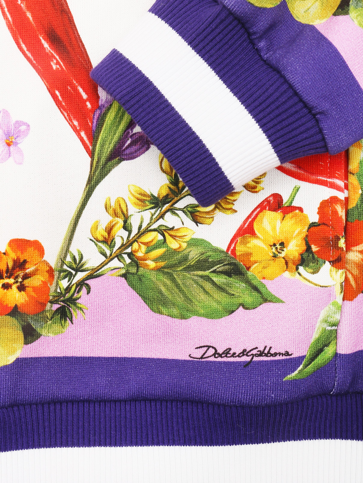 Трикотажная толстовка с капюшоном Dolce & Gabbana  –  Деталь1  – Цвет:  Узор