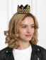 Корона из кожи с декоративной отделкой из металла Moschino Couture  –  МодельОбщийВид