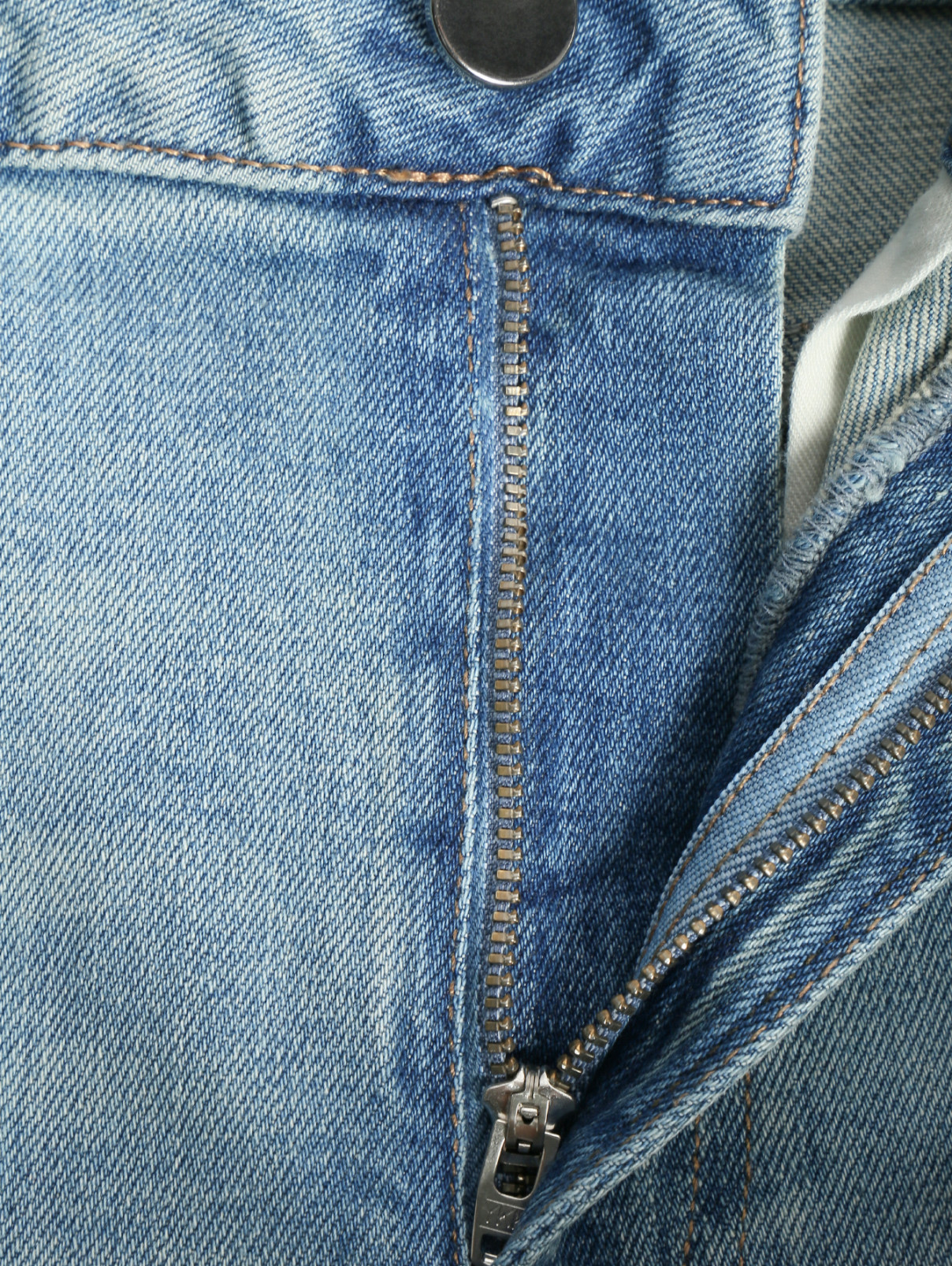 Укороченные джинсы из хлопка Dorothee Schumacher  –  Деталь1  – Цвет:  Синий