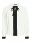 Блуза свободного кроя с контрастной отделкой Tara Jarmon  –  Общий вид