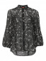 Блуза свободного кроя с узором Max&Co  –  Общий вид