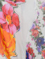 Платье-макси из шелка с цветочным узором Alberta Ferretti  –  Деталь