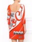 Платье-мини из хлопка с принтом Moschino  –  Модель Верх-Низ1