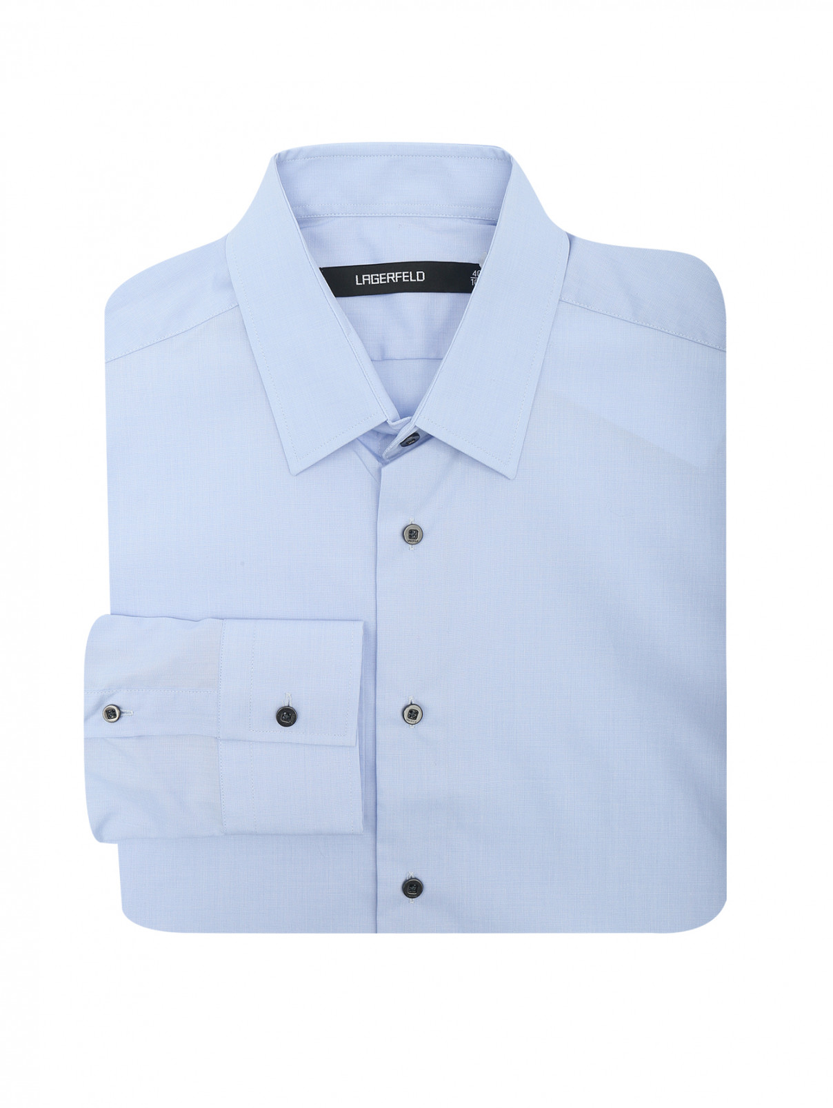 Рубашка из хлопка однотонная Lagerfeld  –  Общий вид