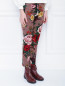 Брюки бархатные с цветочным узором Dolce & Gabbana  –  МодельВерхНиз