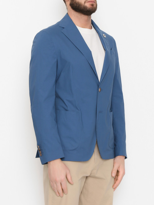 Пиджак из хлопка с накладными карманами LARDINI - МодельВерхНиз