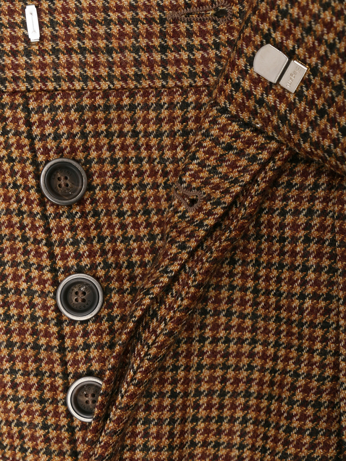 Брюки из шерсти с узором LARDINI  –  Деталь  – Цвет:  Узор