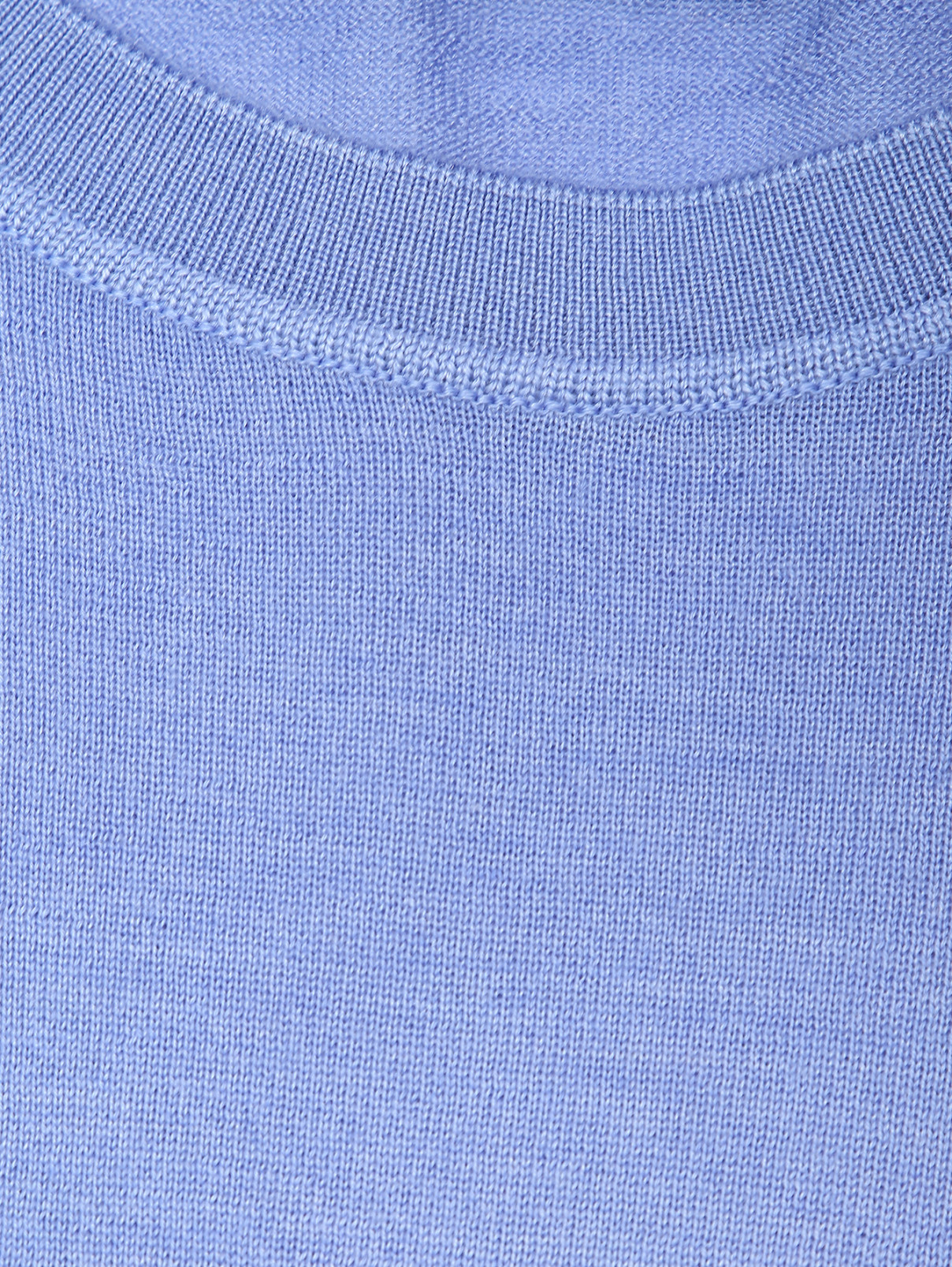 Джемпер из шелка и кашемира с круглым вырезом Bertolo  –  Деталь  – Цвет:  Синий