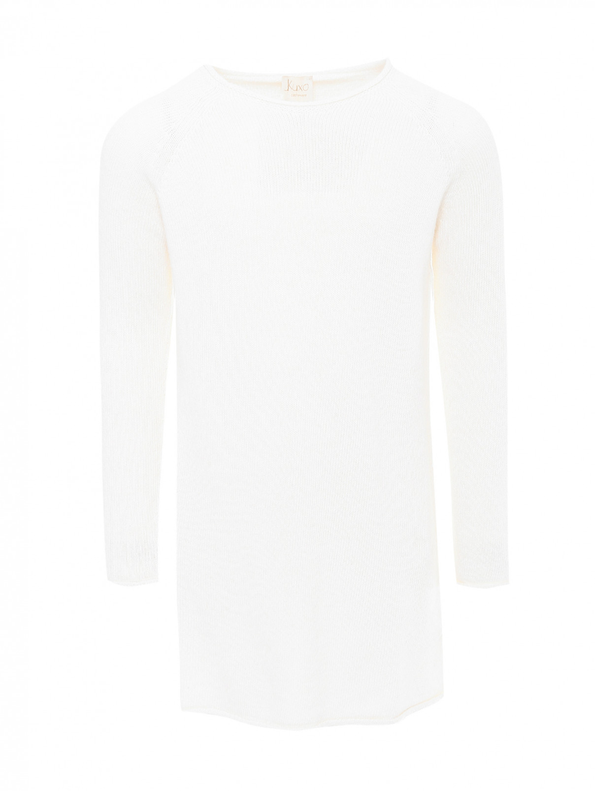 Платье базовое из смешанной шерсти Kuxo  –  Общий вид  – Цвет:  Белый