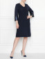 Платье с V-образным вырезом , прямого кроя Marina Rinaldi  –  МодельОбщийВид