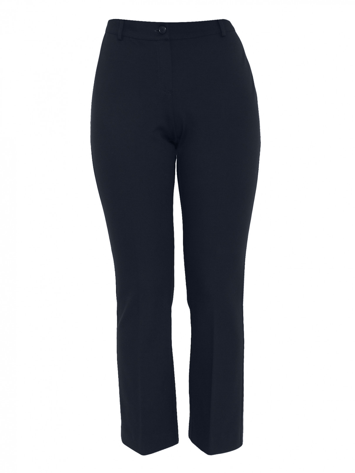 Укороченные брюки из трикотажа Marina Sport  –  Общий вид  – Цвет:  Синий