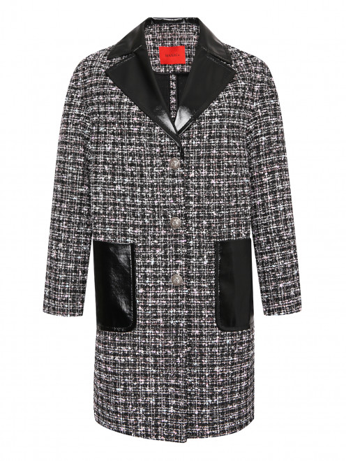 Пальто с узором и контрастными лацканами Max&Co - Общий вид