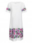 Платье из льна с цветочным узором Marina Rinaldi  –  Общий вид