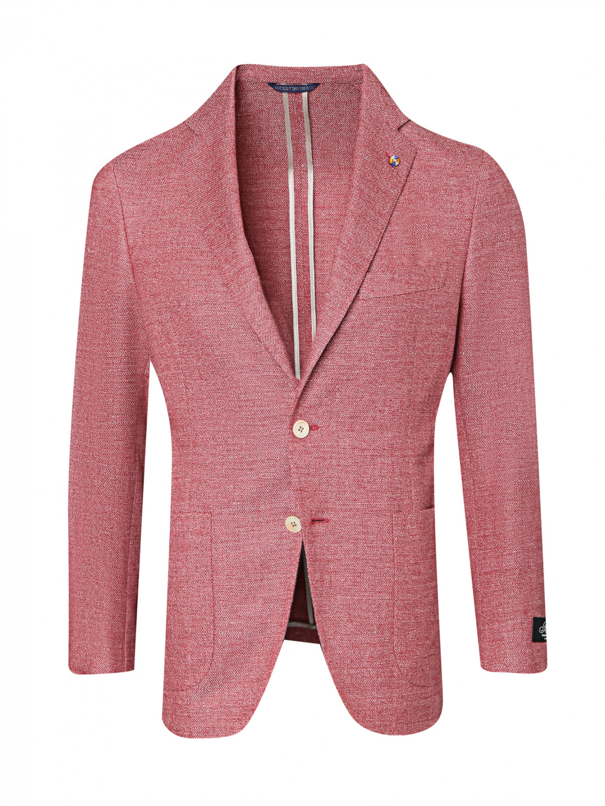 Пиджак с накладными карманами Belvest  –  Общий вид  – Цвет:  Красный