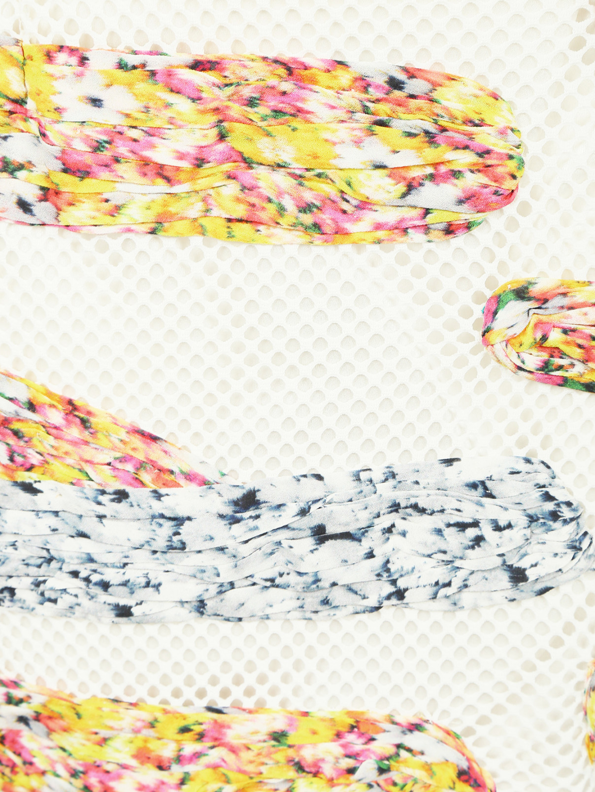Юбка-мини из сетки и шелка с узором Yigal Azrouel  –  Деталь  – Цвет:  Узор