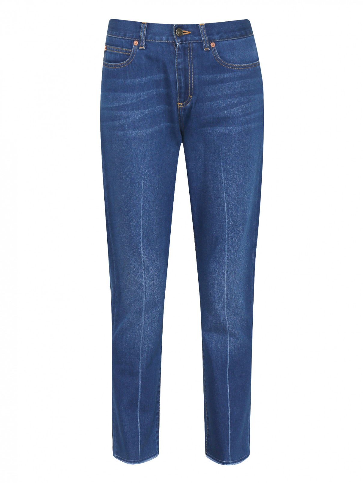 Укороченные джинсы прямого кроя Gucci  –  Общий вид  – Цвет:  Синий