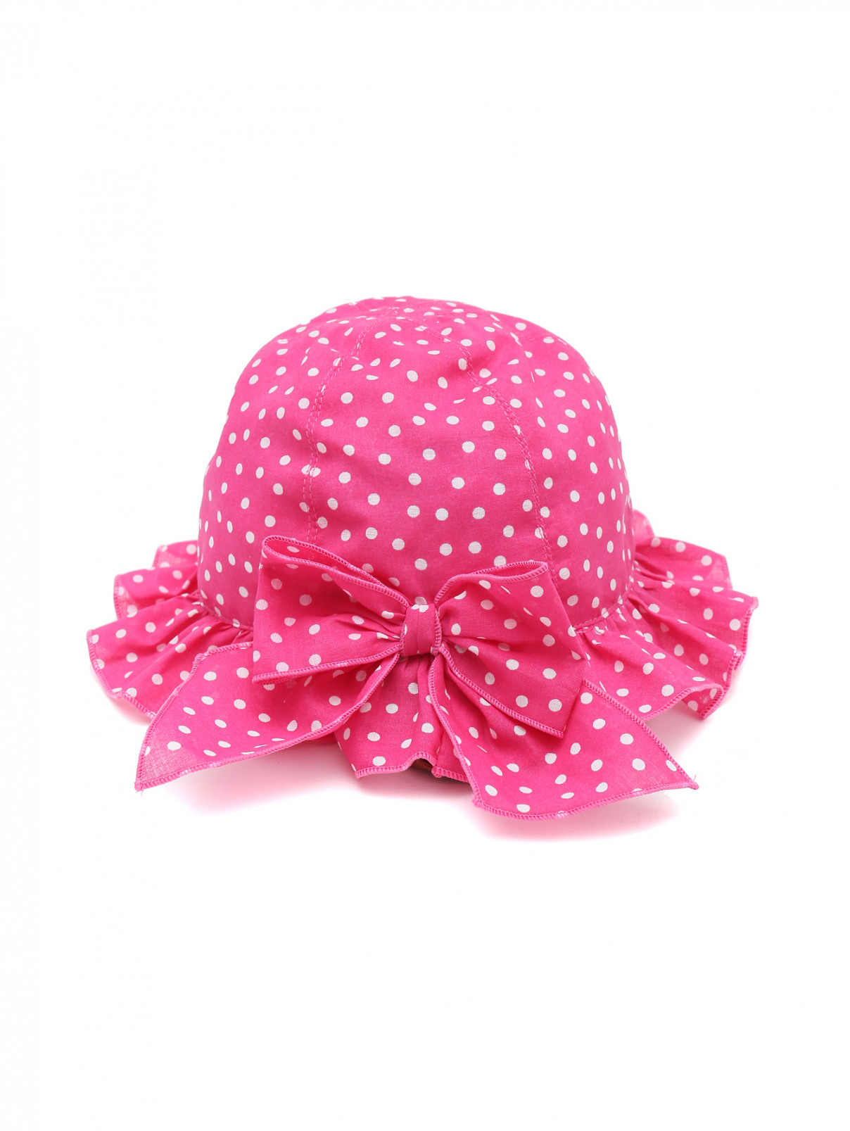 Панама хлопковая в горошек Aletta  –  Общий вид  – Цвет:  Розовый