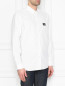Рубашка из хлопка с логотипом Love Moschino  –  МодельВерхНиз
