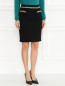 Стеганая юбка-карандаш с декоративной отделкой Moschino Couture  –  Модель Верх-Низ