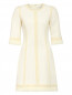 Платье-мини из шерсти с декоративной отделкой и бахромой Andrew GN  –  Общий вид