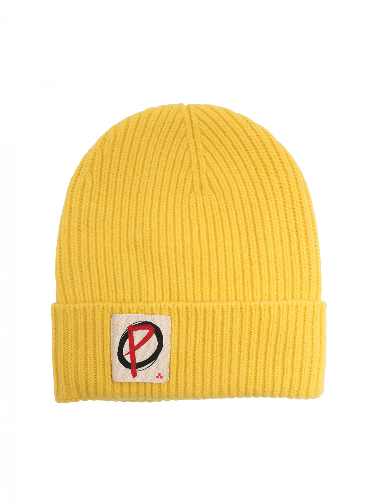 Однотонная шапка из шерсти и кашемира Peuterey  –  Общий вид  – Цвет:  Желтый