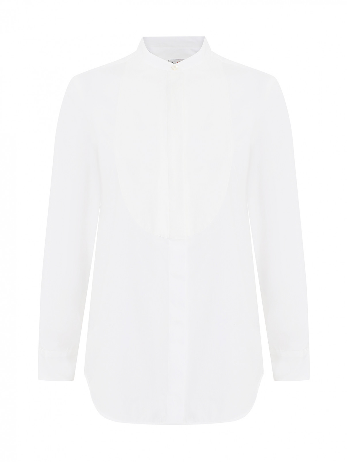 Рубашка из хлопка с длинным рукавом Alberto Biani  –  Общий вид  – Цвет:  Белый