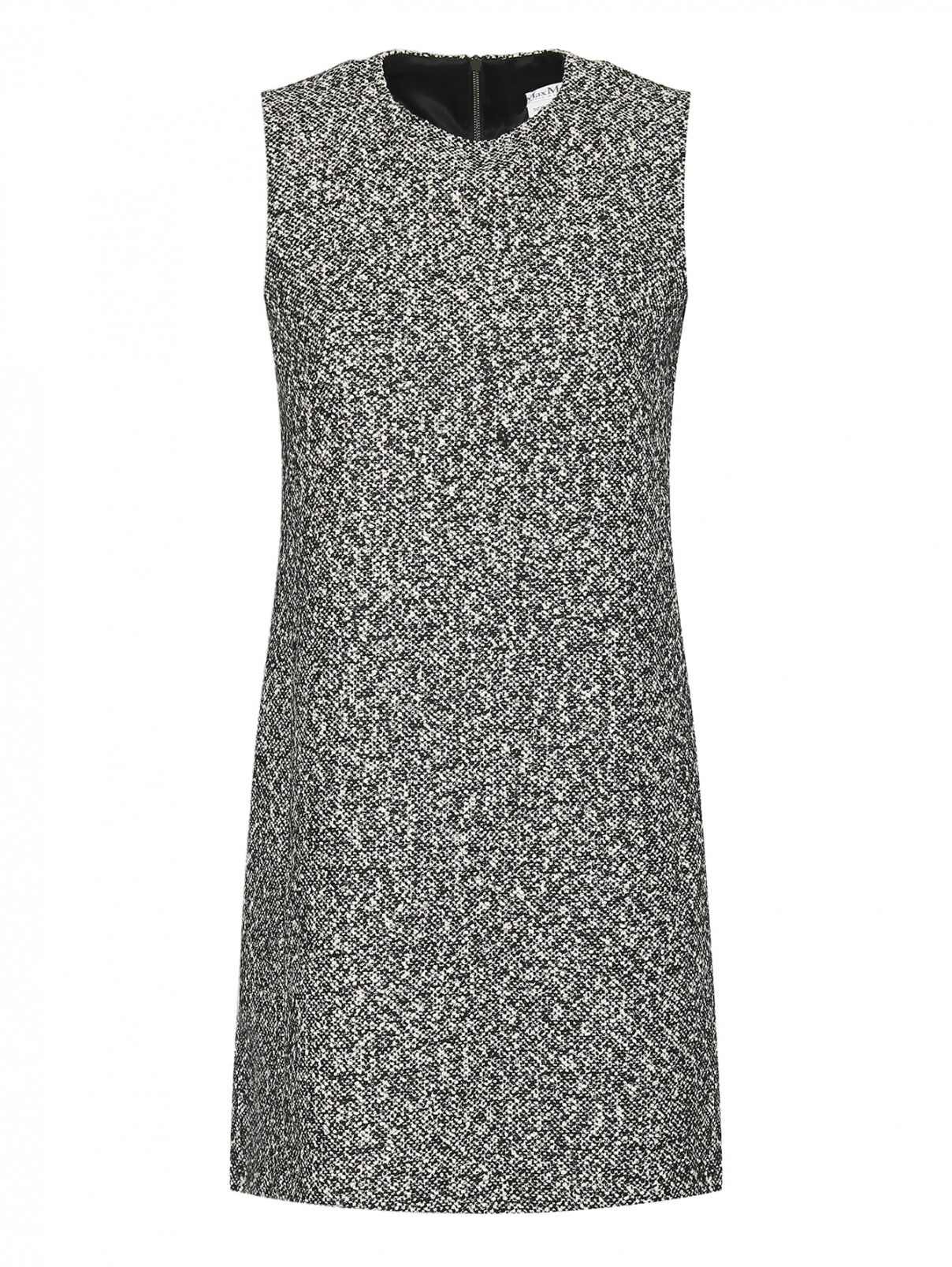 Платье-мини без рукавов с карманами Max Mara  –  Общий вид  – Цвет:  Черный
