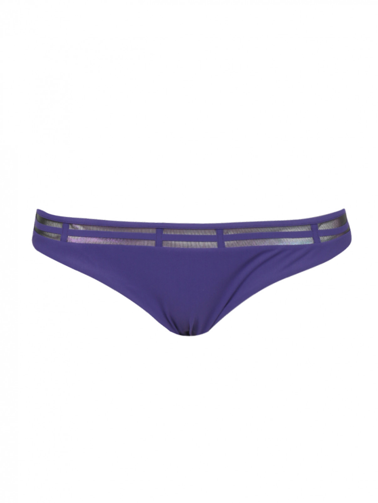 Купальник низ с вставками из сетки La Perla  –  Общий вид  – Цвет:  Фиолетовый