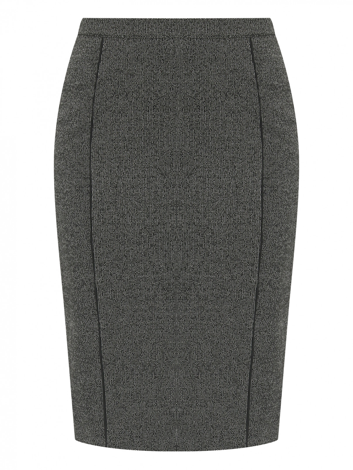 Юбка с рельефными швами Marina Rinaldi  –  Общий вид  – Цвет:  Серый