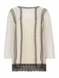 Блуза из шелка с декоративной отделкой Alberta Ferretti  –  Общий вид