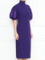 Платье-миди из шерсти с короткими рукавами Alberta Ferretti  –  МодельВерхНиз