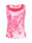 Топ с цветочным узором и декором из тесьмы и пайеток I Pinco Pallino  –  Общий вид