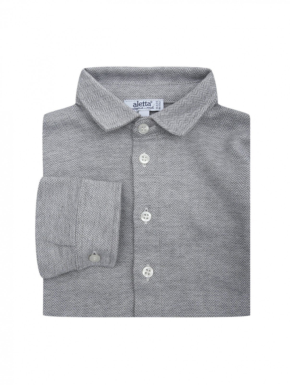 Рубашка из хлопка Aletta  –  Общий вид  – Цвет:  Серый
