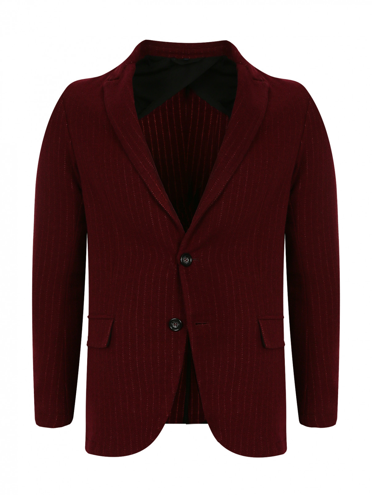 Пиджак из шерсти Armani Jeans  –  Общий вид  – Цвет:  Красный