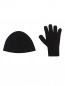 Комплект: шапка, перчатки из смешанной шерсти Dsquared2  –  Обтравка1