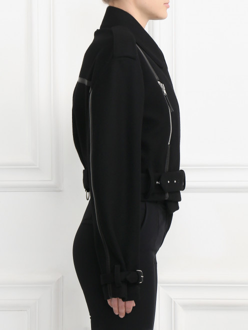 Укороченная куртка из шерсти и кашемира с металлической фурнитурой - Модель Верх-Низ2