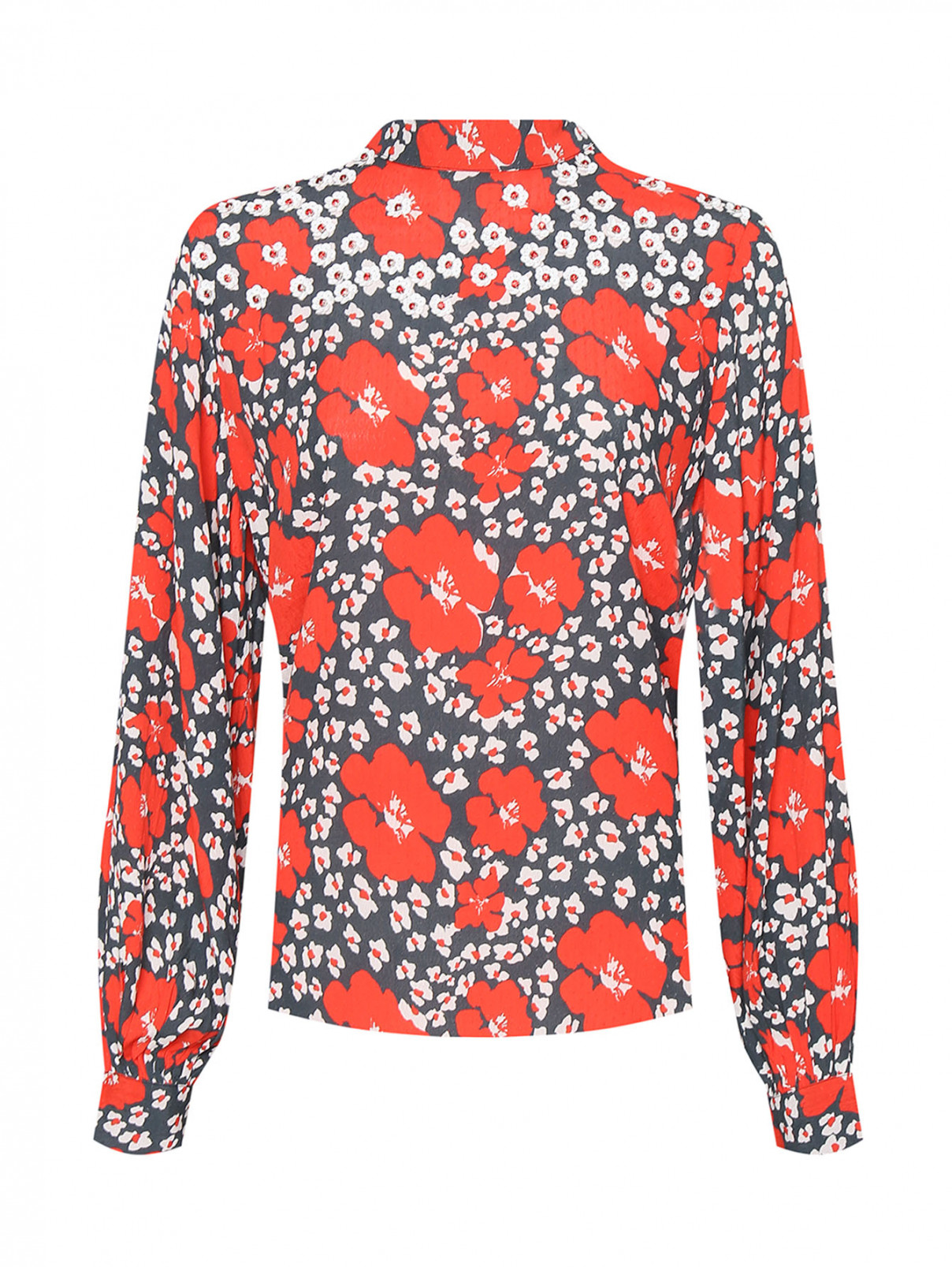 Блуза из вискозы с цветочным узором Essentiel Antwerp  –  Общий вид  – Цвет:  Узор
