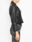 Куртка из гладкой кожи на молнии Max&Co  –  МодельВерхНиз2