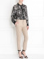 Блуза из шелка с узором DKNY  –  Модель Общий вид